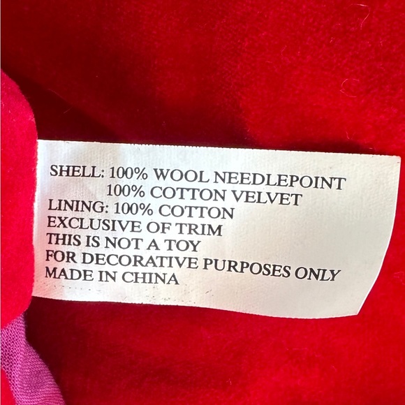 Vintage Needlepoint Tree Skirt - Picture 8 of 9